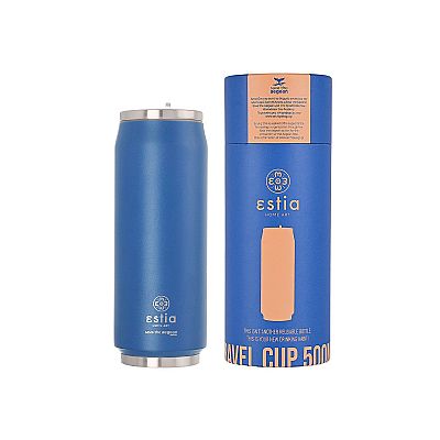 Estia Θερμός Travel Cup Save The Aegean 500ml Denim Blue