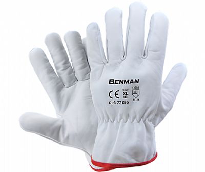 ΓΑΝΤΙΑ ΔΕΡΜΑΤΙΝΑ ΟΔΗΓΗΣΗΣ ΛΕΥΚΑ XL 