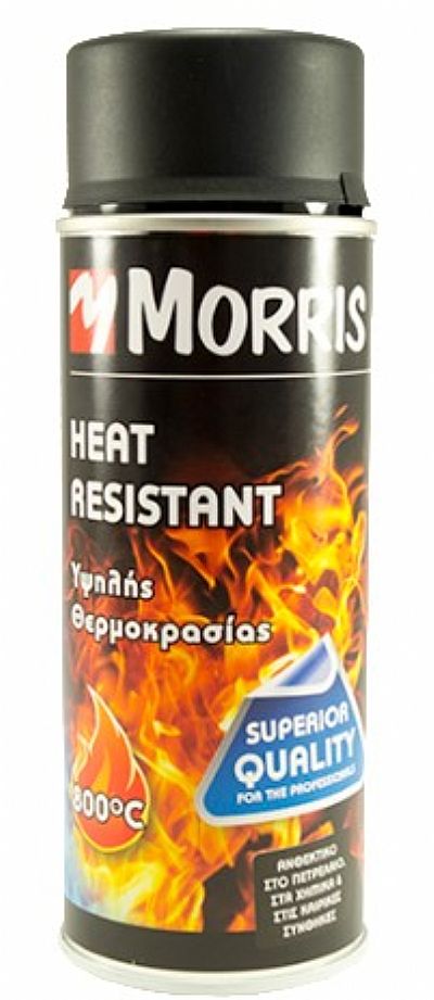 Λάκα για Υψηλές Θερμοκρασίες 800οC Μαύρο (Heat Resistant) 400 ml