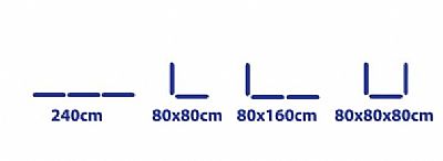 ΒΡΑΧΙΟΝΑΣ ΜΠΑΝΙΟΥ ΓΩΝΙΑΚΟΣ 80x80x80 ΛΕΥΚΟΣ